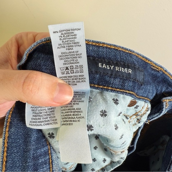 Lucky Brand Women's Easy Rider Dark Wash Basic Denim Blue Jeans Ankle Size 4 27 - Picture 6 of 6